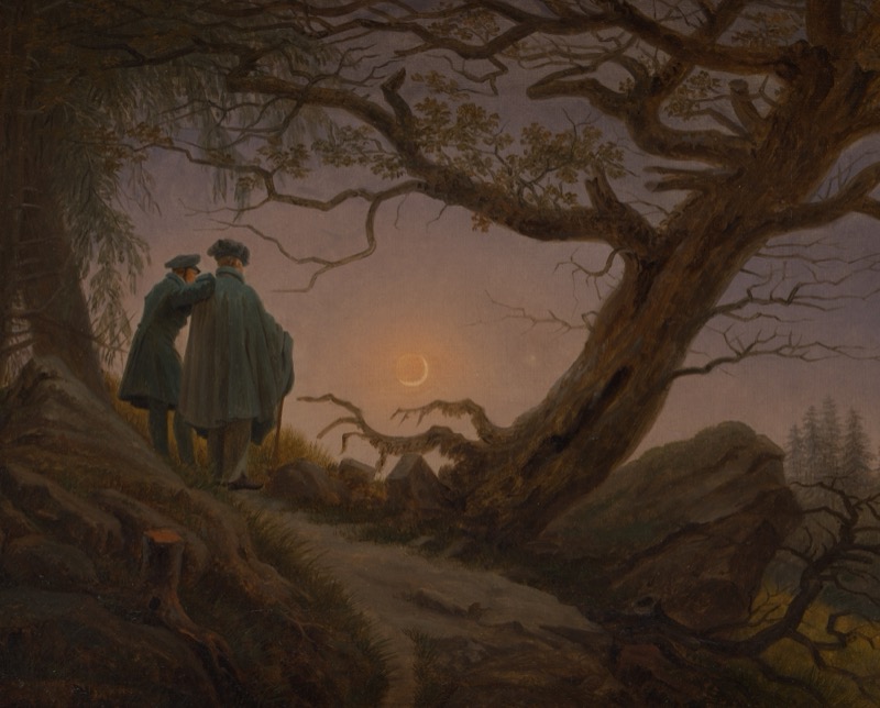 Two Men Contemplating the Moon by Caspar David Friedrich